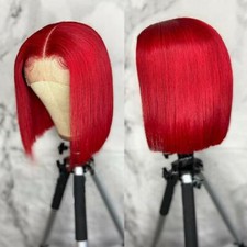 Bob Wigs Red Short Wigs Glueless Lace Front Wigs Synthetic Hair for Women Party