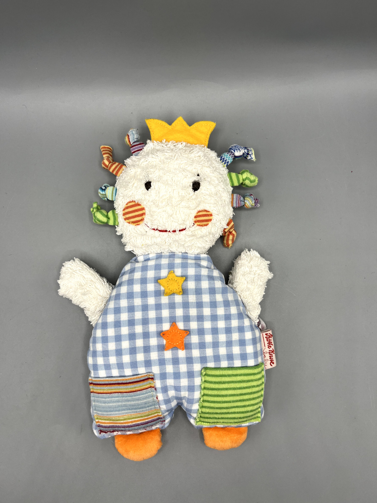 Käthe Kruse König Prinz Kirschkernkissen 26cm Blau kariert Mikrowelle Prinzessin