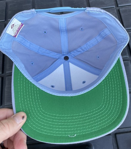 Cappello berretto snapback Youngan blu chiaro nuovo senza etichette vintage anni 90 bianco per personalizzato - Foto 7 di 9