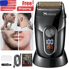 Men's Electric Beard Shaver Trimmer Razor Rechargeable Hair Shaving Machine Kits
