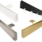 Gardinenstange Gardinenschiene Unischiene eckig zur Deckenmontage 1-läufig