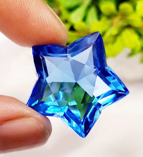 Loose Gemstone 45 Ct Dark Blue Topaz Fancy Shape Stone For making Pendent