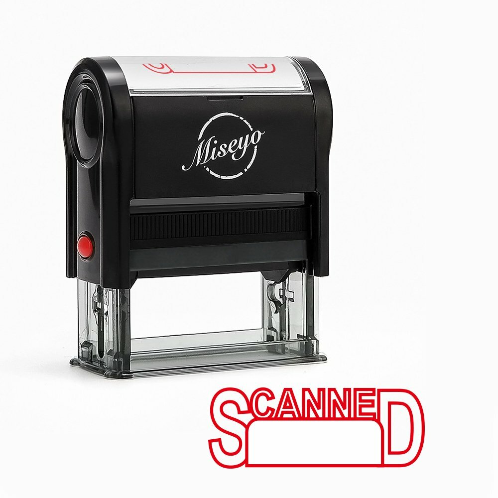 Miseyo Scanned Self Inking Rubber Stamp - Red Ink 70535 Miseyo Scanned Self Inking Rubber Stamp - Red Ink 70535