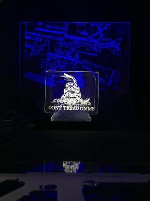 AR-15, Dont Tread On Me, LED Desktop/Bar Lamp