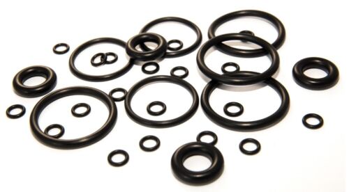 O RING RUBBER SEALS 50pcs ASSORTED SET BLACK SINK TAP WASHER PLUMBING AIR GAS UK - Picture 1 of 12