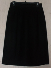NWT WOMENS SAG HARBOR BLACK PURE WOOL FULLY LINED SKIRT SIZE 12