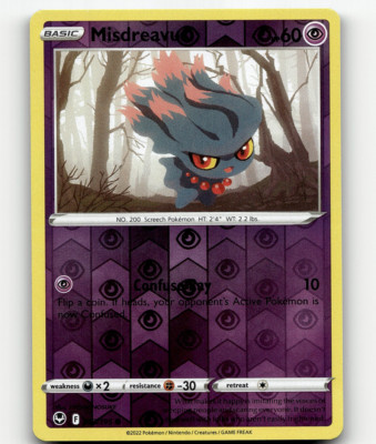 Pokemon Misdreavus Reverse Holo 63/195 Silver Tempest NM/M | eBay