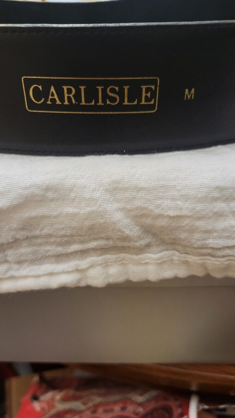 Carlisle Black Suede Belt Size Medium - image 6