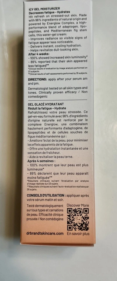 Dr Brandt ID-STRESS Gel Hidratante Hielo Energlow Higo Células Madre 1.7oz Foto 3 de 4