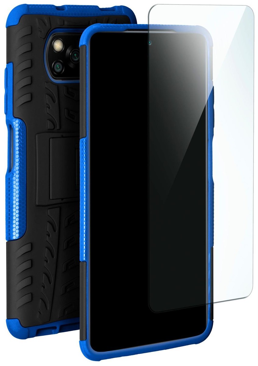 Xiaomi Poco X3 Pro 256 GB Silikon Handyhlle + 9H Panzerglas Fr Xiaomi  POCO X3 / X3 Pro / NFC (Schwarz/Transparent)