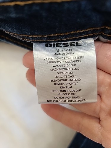 DIESEL INDUSTRY Girls Youth 5-Pocket Distressed Straight Denim Jeans; Size 14Y - Picture 19 of 22
