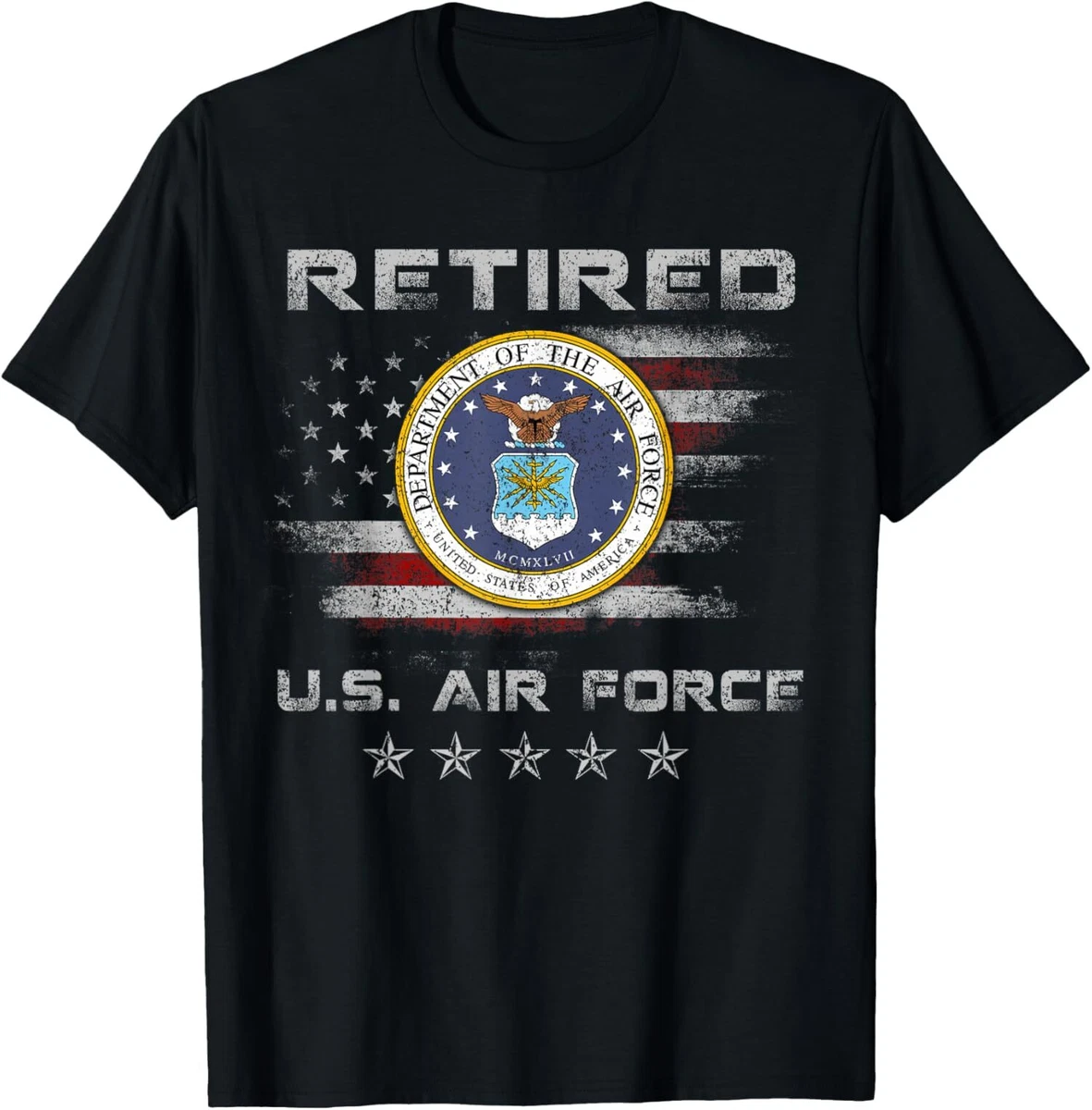 T-shirt 100% Coton Air Force Army J409 - Design Militaire Américain - Neuf Avec étiquettes
