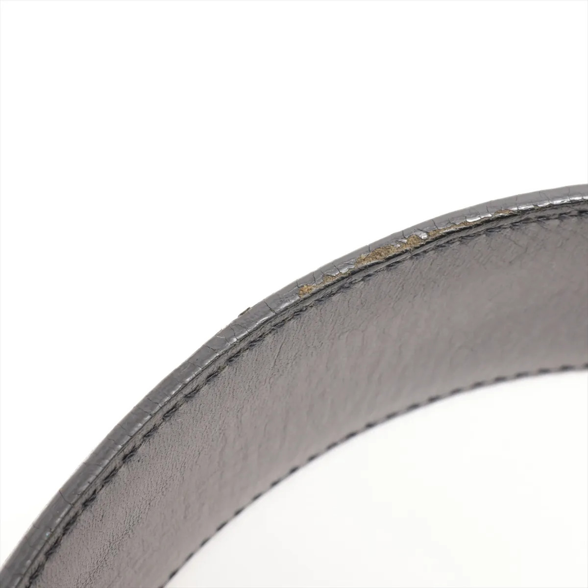 Chrome Hearts Classic Oval Cross Buckle Belt Leather & 925 size 34 black x silve thumbnail 6