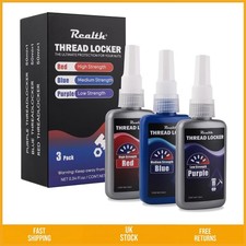 Versatile Low Medium High Strength Threadlock Sealant For Nuts Bolts 3x50ml