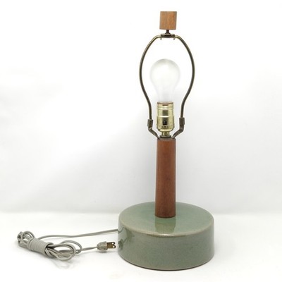 Martz Marshall Studios Model 273 Vintage Mid Century Table Lamp Stoneware Teak 