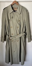Vintage Burberrys Raincoat Belted Trench Coat Nova Check Lining 44 Short