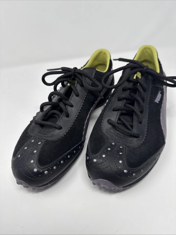 Zapatilla de golf Puma Roma talla 9,5 W negra/berenjena/cuero lima/punta de ala de gamuza Foto 2 de 4