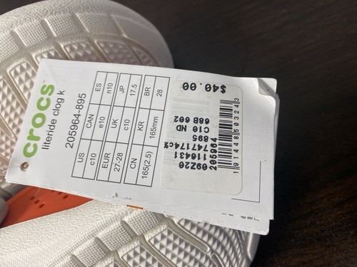 Crocs Unisex-Child Literide Clog Orange- Gray US C10 - Picture 7 of 7