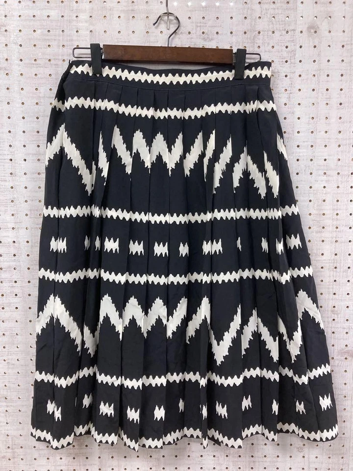 Б/У АРХИВНАЯ ВИНТАЖНАЯ ШЕЛКОВАЯ ПЛИССИРОВАННАЯ ЮБКА BALENCIAGA С ПРИНТОМ КОРЕННЫХ АМЕРИКАНЦЕВ ACCEP - Изображение 4 из 4