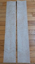 Birdseye maple wood veneer 2 pieces 5" x 29 1/2" each 1/42 raw