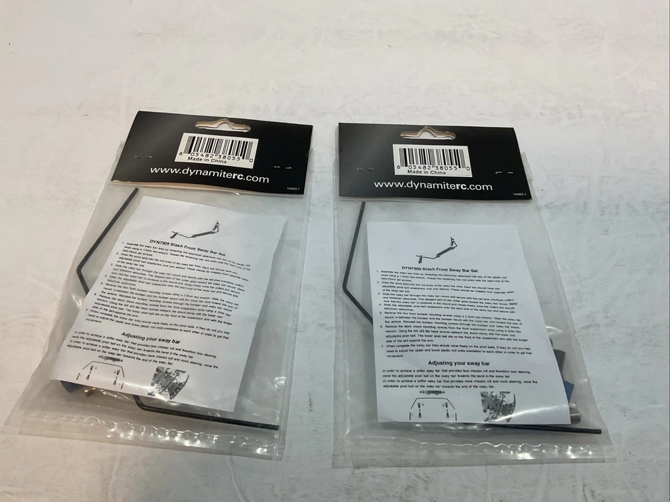Lot of 2 Dynamite DYN7909 Aluminum Front Sway Bar Set for Traxxas Slash R/C - Image 2 of 4