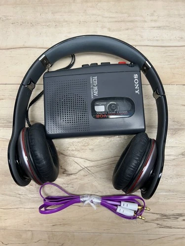 Vtg Sony TCM-353V Walkman Cassette Player Recorder W/ Dr. Dre Headphones