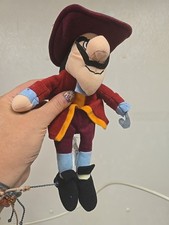 Disney Store Mini Bean Bag Plush 8  Captain Hook From Peter Pan