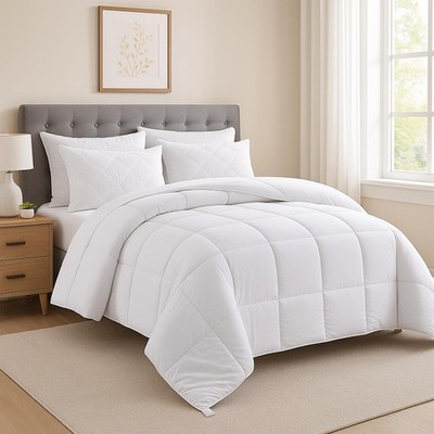 KRISHNA All Season Down Alternative Comforter Duvet Insert with Corner Loops,...