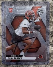 Tahj Brooks RC Panini Mosiac Hand Signed Autographed Football Card #400 Rookie