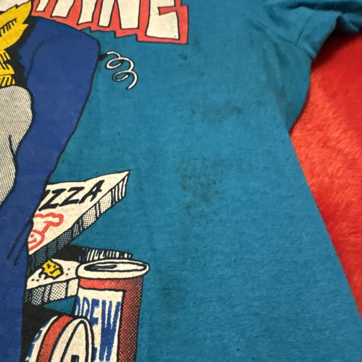 VINTAGE SUN SPORTSWEAR MEAN LEAN LOAFIN MACHINE SINGLE STITCH USA T SHIRT 1457 View 4