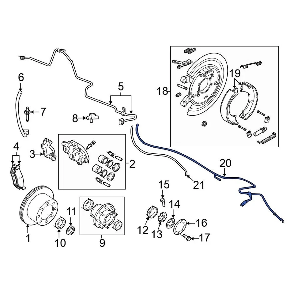 For Dodge Ram 2500 2003-2010 Dodge 52121102AC Rear Left Parking Brake Cable - Изображение 3 из 3