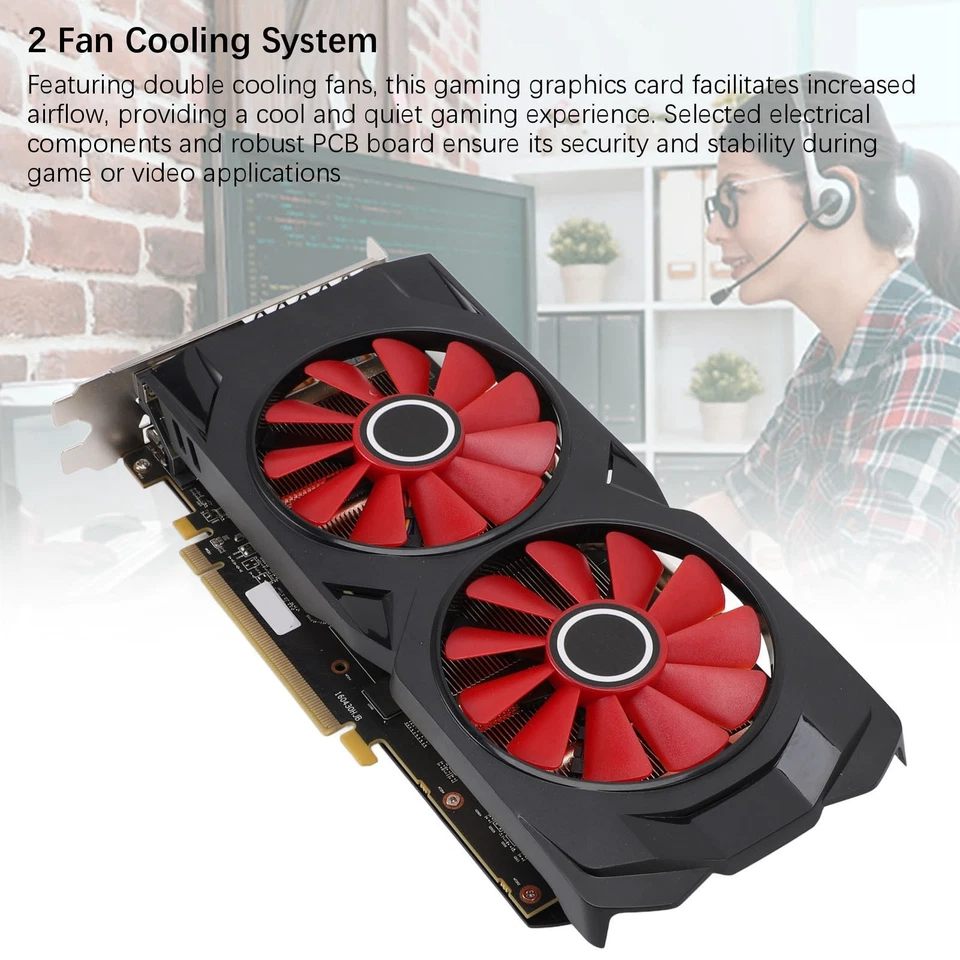 8GB GDDR5 Graphics Card 256 Bit Video Card GPU Support 8K For Gaming PC Disp NEW - Image 4 of 4