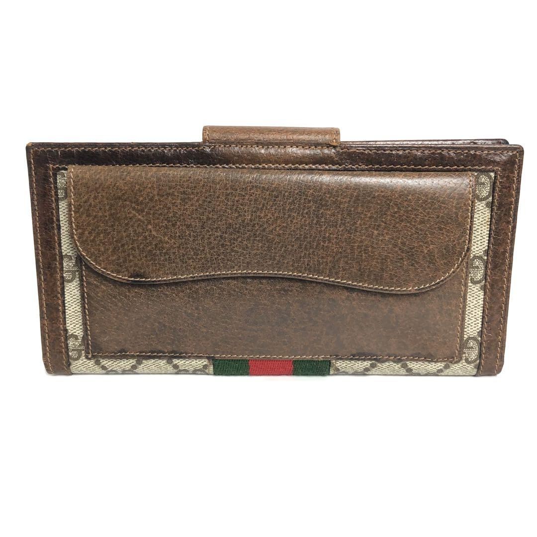 GUCCI Old Gucci Long Wallet Shelly GG Supreme Leather Authentic | eBay
