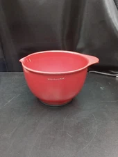 Kitchen Aid 2.5 Quart Pistachio RED Heavy Plastic Mixing Bowl