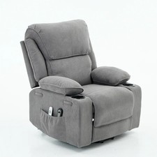 Manual Lift Recliner Chair with Remote Controlled Heating  Massage for Elderly