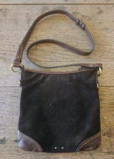 FRANCESCO BIASIA Suede and Leather Saddlebag 
