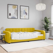 Lit de repos jaune 100x200 cm velours canapé-lit canapé-lit confortable vidaXL