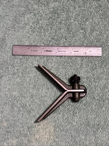 Mitutoyo 6” Combination Square 180-402A Hardened Rule With Center Clean Tool