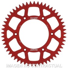 Corona supersprox aluminio roja 53 d para moto repuestos accesorios piezas