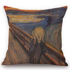 Kissenbezug Canvas-Stoff Gemälde Edvard Munch Der Schrei