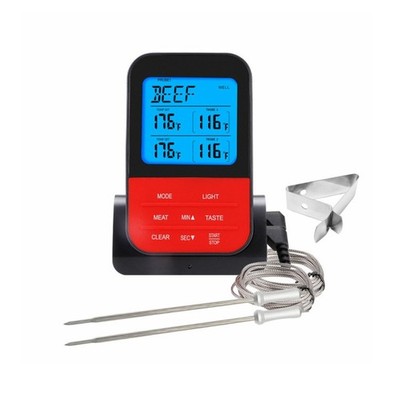300FT Dual Probe Wireless Thermometer Digital Display for BBQ Grill and Smoker