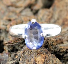 4 Ct Certified Natural Ceylon Blue Sapphire Oval Gemstone Ring Christmas Offer