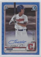 2020 Bowman Draft Chrome Picks Blue Wave Refractor /150 Carson Tucker Auto 12zw