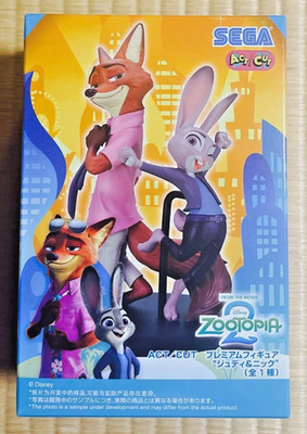 Zootopia Judy Hopps Nick Wilde SEGA ACT/CUT Premium Figure New Sealed Japan