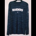 LAS VEGAS RAIDERS TEAM NIKE TEE DRI-FIT LONG SLEEVE GREY SHIRT/PULLOVER SIZE M