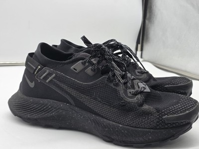 Nike Pegasus Trail GTX Shoes Mens 9 Black Damaged Running Sneakers CU2016-001