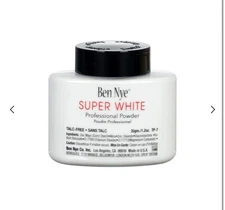 Ben Nye Super White Authentic Face Powder,NEW TALC FREE formula 1.2 oz / 35 GR