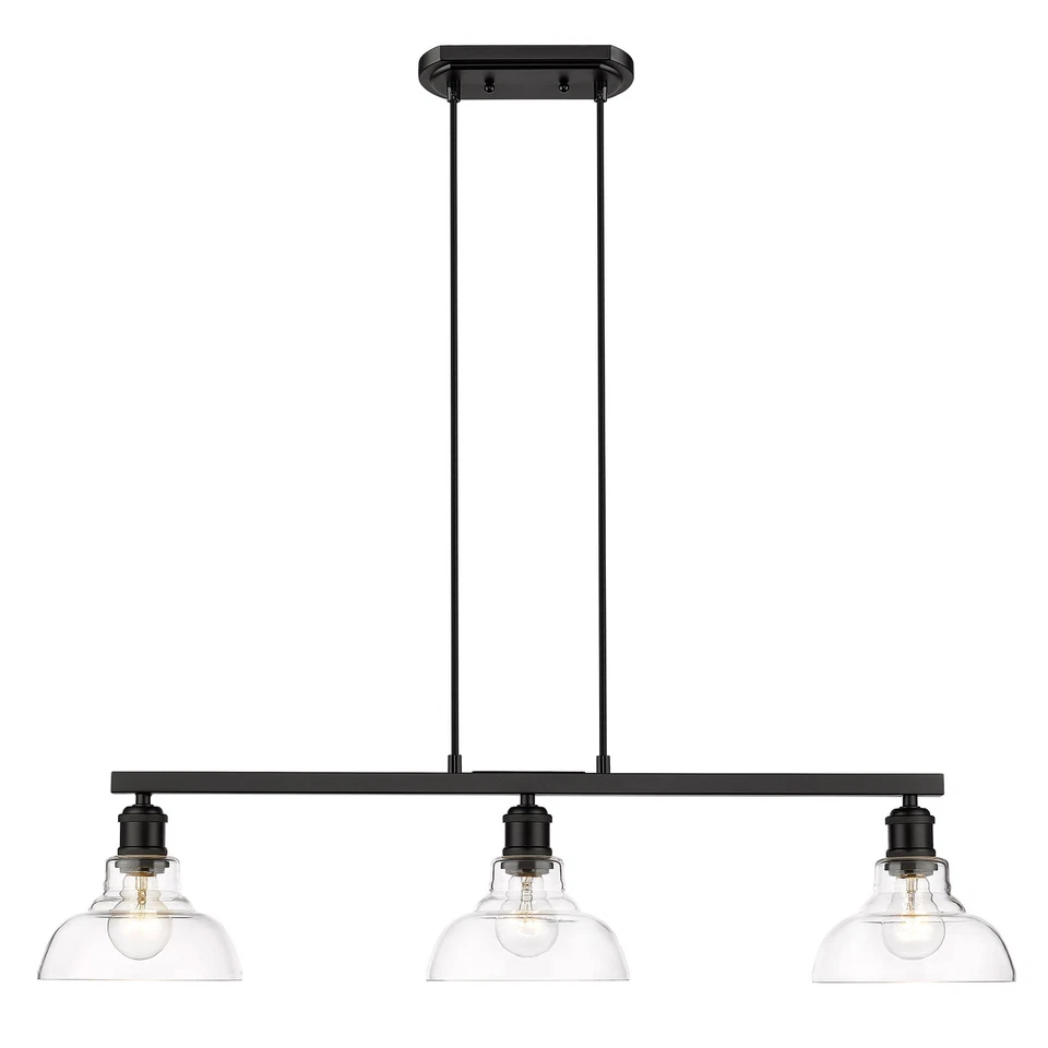 Tallador Golden Lighting 0305-3SF CLR 3 luces 36" W riel fijo - cromo Foto 3 de 4