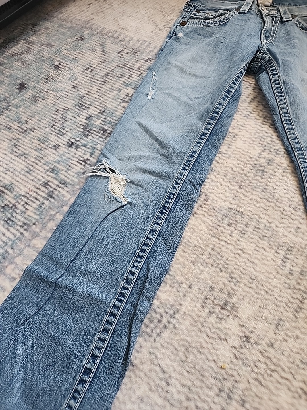 True Religion Billy Big T Bootcut Jeans Size 29×34 Light Wash Men's Pant thumbnail 7