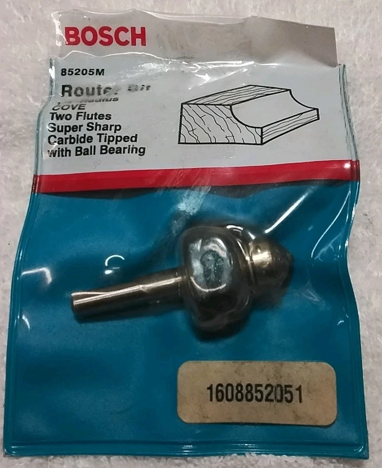 4pc BOSCH 1/4" SHANK CARBIDE ROUTER BIT SET USA 🇺🇸 - Image 2 of 4